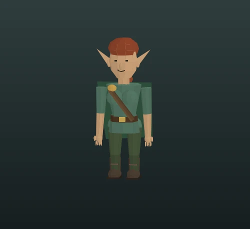 Elf in their new in-game starting outfit